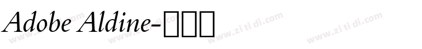 Adobe Aldine字体转换